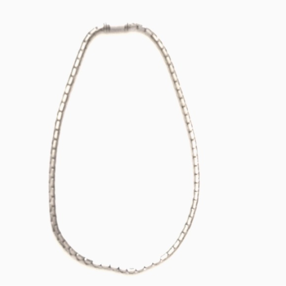 ~MAGNETIC CLASP STAINLESS STEEL SILVER COLLAR NECKLACE - Picture 4 of 7